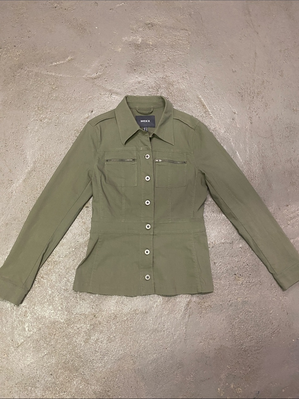 Mexx Olive Utility Button-Up Jacket